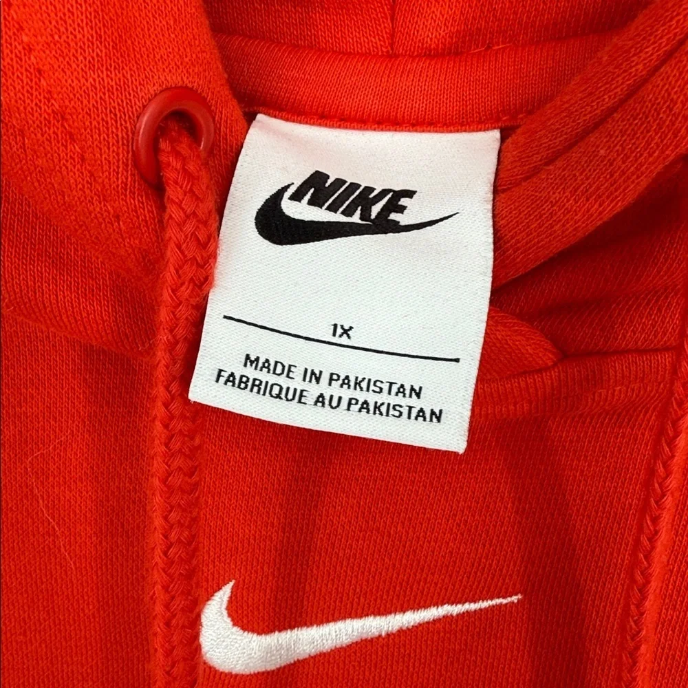 Nike Red Swoosh Hoodie Pullover Sweatshirt 1X